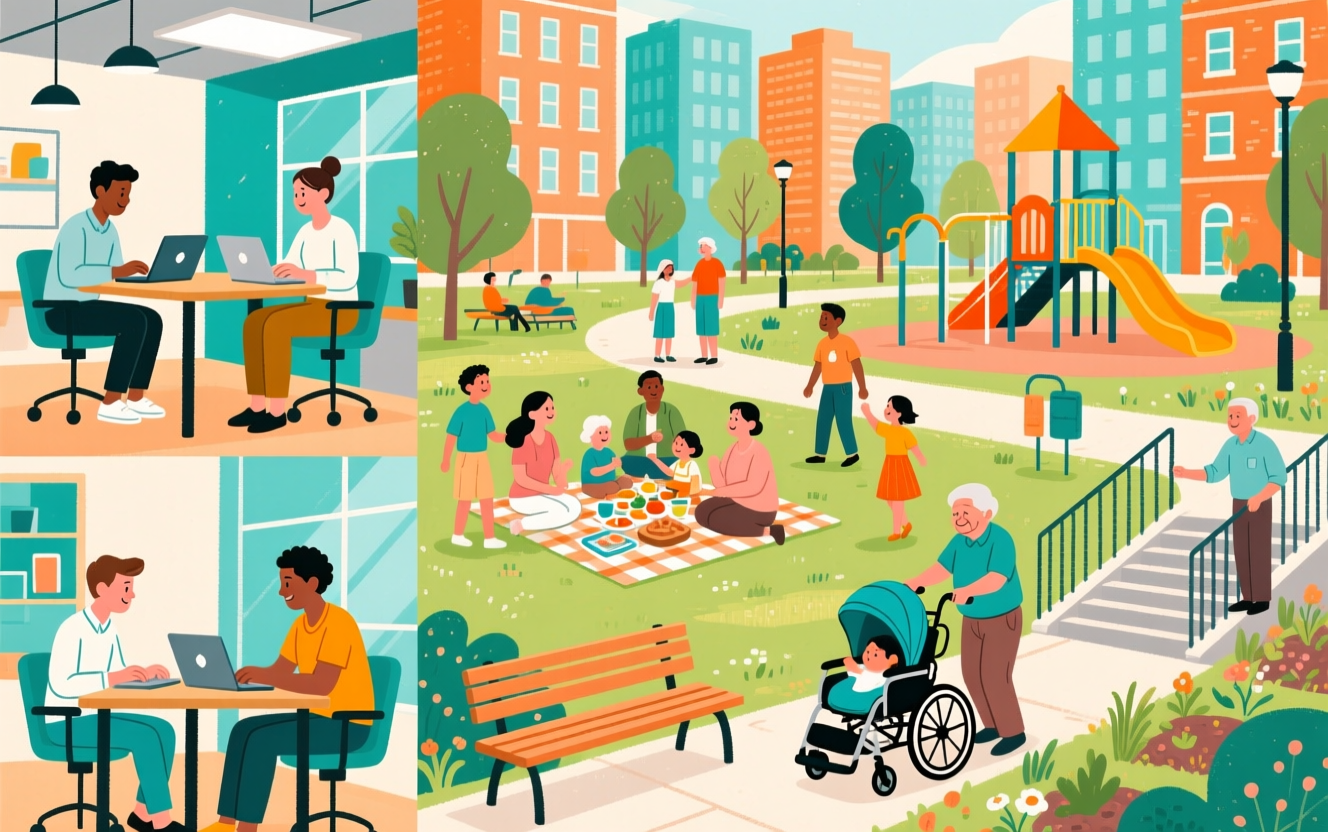 Démographie urbaine: différentes générations en milieu urbain