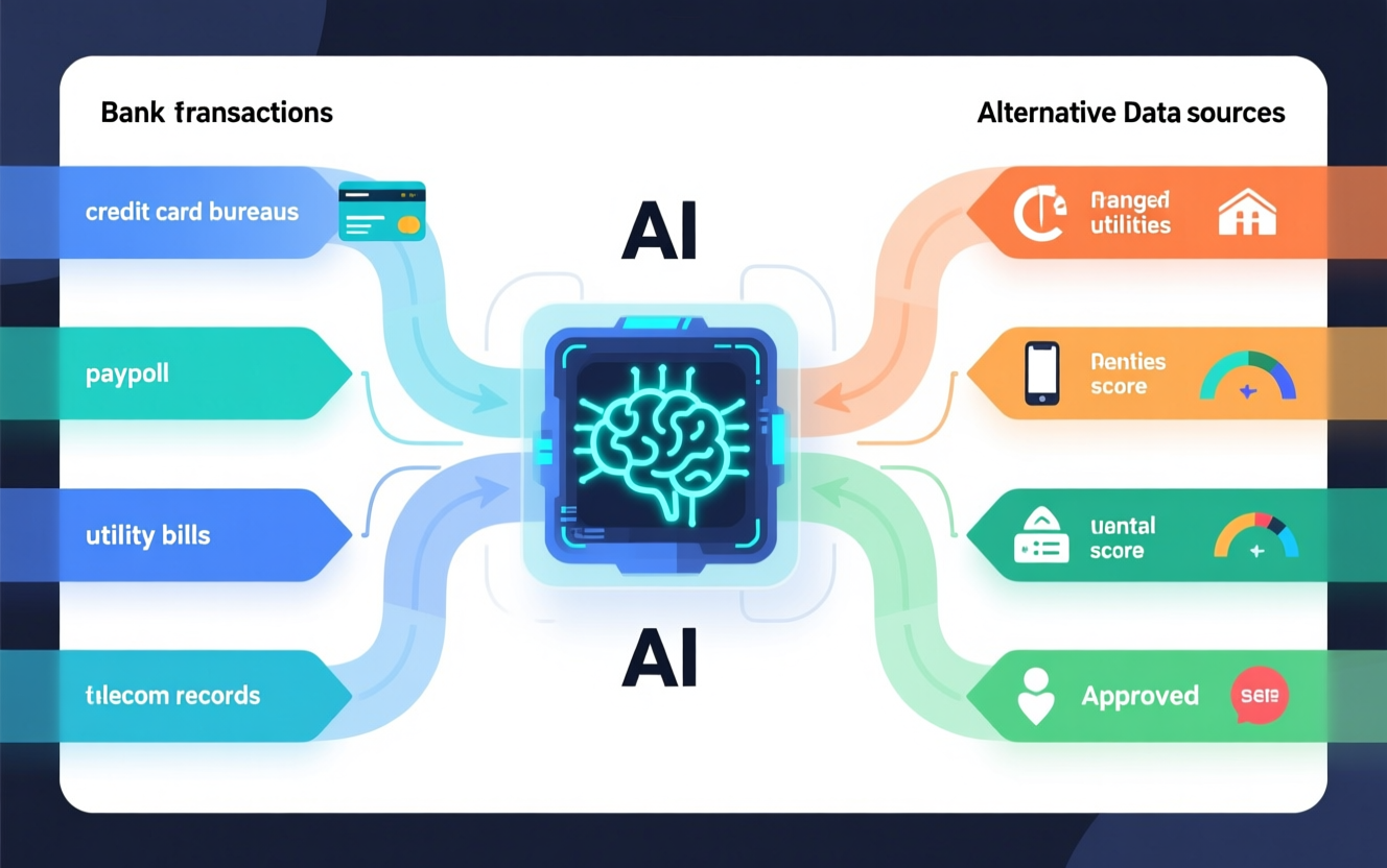 infographie flux de données vers algorithme IA