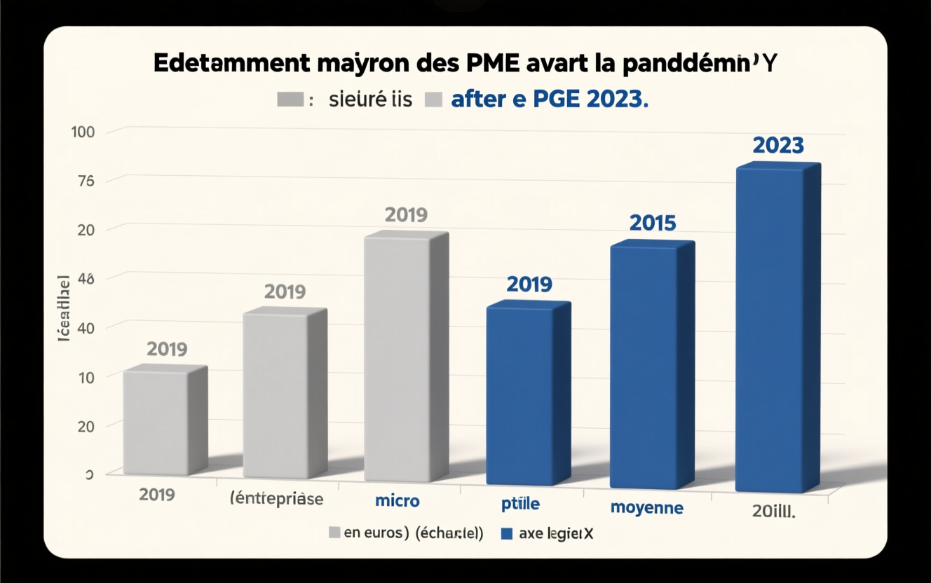 Graphique endettement PME avant et après PGE